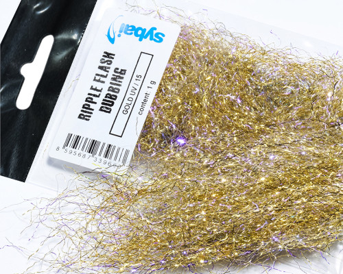 Ripple Flash Dubbing, Gold UV / 15
